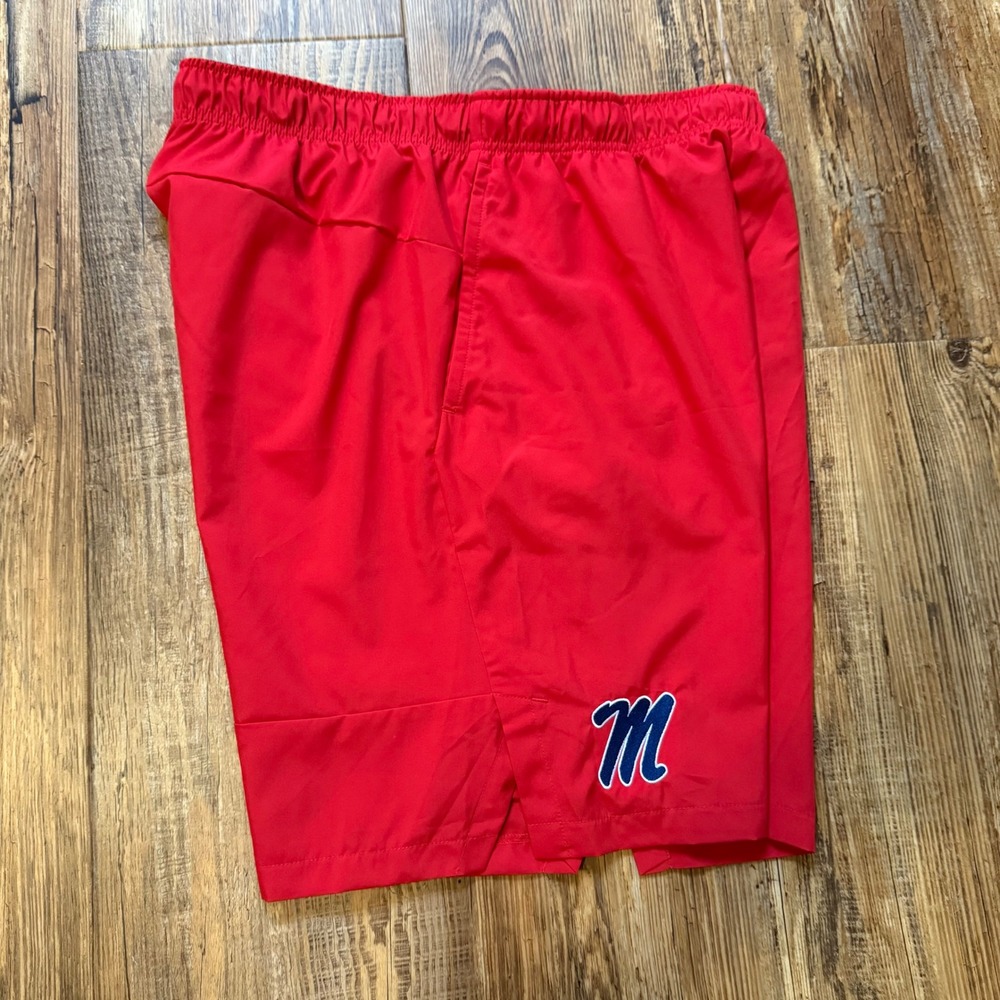 NWT Nike Dri-FIT Shorts Mens Large Red Ole Miss Rebels Training Athletic NEW! - Picture 5 of 8